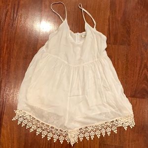 LF white detailed romper
